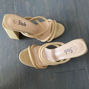 Shein block mule heels size 7